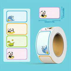 Cartoon Name Stickers for Preschool Students