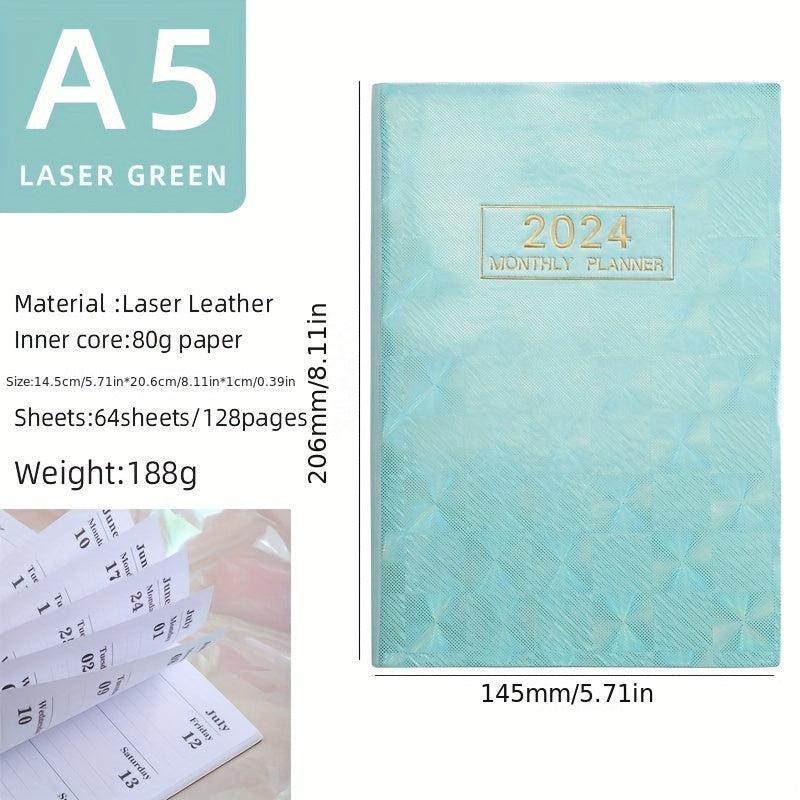 Colorful A5 English Calendar Book Laser Starlight Thin Weekly Notebook