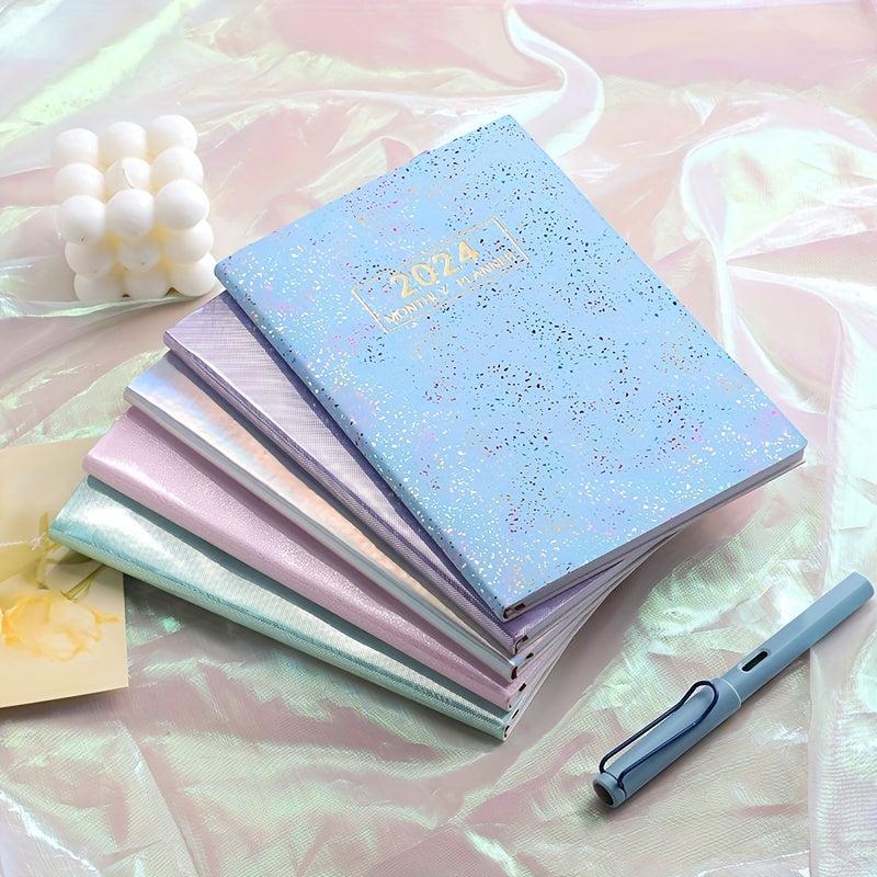 Colorful A5 English Calendar Book Laser Starlight Thin Weekly Notebook
