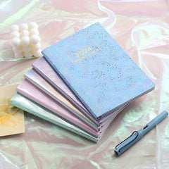 Colorful A5 English Calendar Book Laser Starlight Thin Weekly Notebook