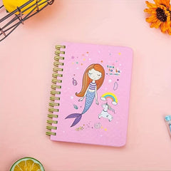 Mermaid Spiral Coil Notebook for Students