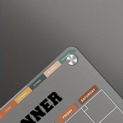 Acrylic Partition Refrigerator w/ Magnetic Planner & Markers