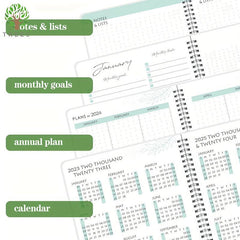 Trees 1pc Monthly Planner Notebook 22 86 17 78 Cm 56 Sheets