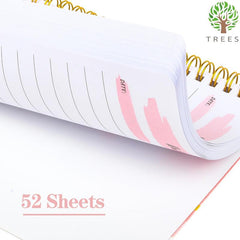 Trees Daily Planner Notebook Top 3 Priorities Daily Schedule Meal Pl