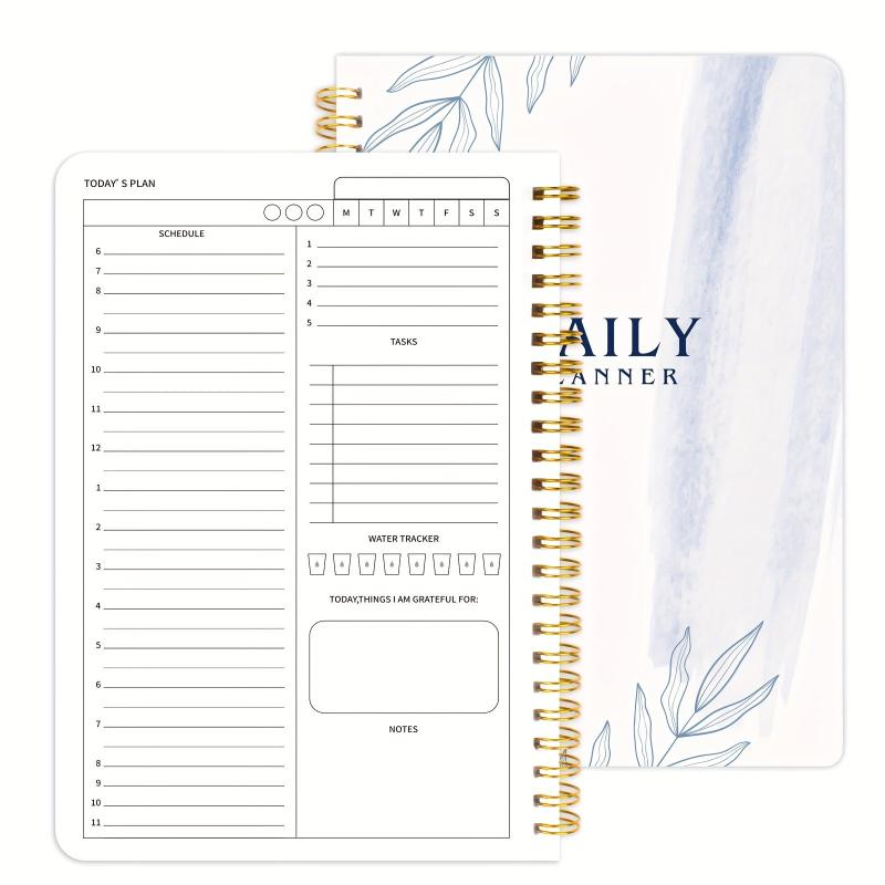 Trees Daily Planner Notebook Top 3 Priorities Daily Schedule Meal Pl