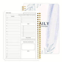 Trees Daily Planner Notebook Top 3 Priorities Daily Schedule Meal Pl