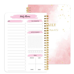 Trees Daily Planner Notebook Top 3 Priorities Daily Schedule Meal Pl