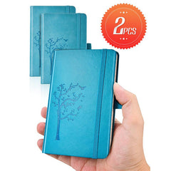 2-Pack Pocket Hardcover Notebooks, 5x13, Lined Paper, Inner Pocket