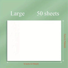 50 Transparent Sticky Notes for School, Office, Journaling