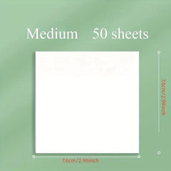 50 Transparent Sticky Notes for School, Office, Journaling