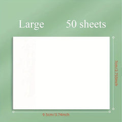 50 Transparent Sticky Notes for School, Office, Journaling