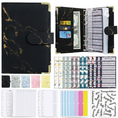 Marble Cash Envelopes Budget Binder Organizer