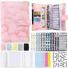 Marble Cash Envelopes Budget Binder Organizer