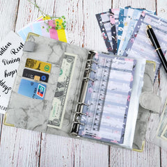 Marble Cash Envelopes Budget Binder Organizer