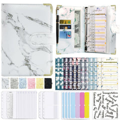 Marble Cash Envelopes Budget Binder Organizer