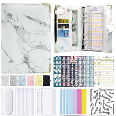 Marble Cash Envelopes Budget Binder Organizer