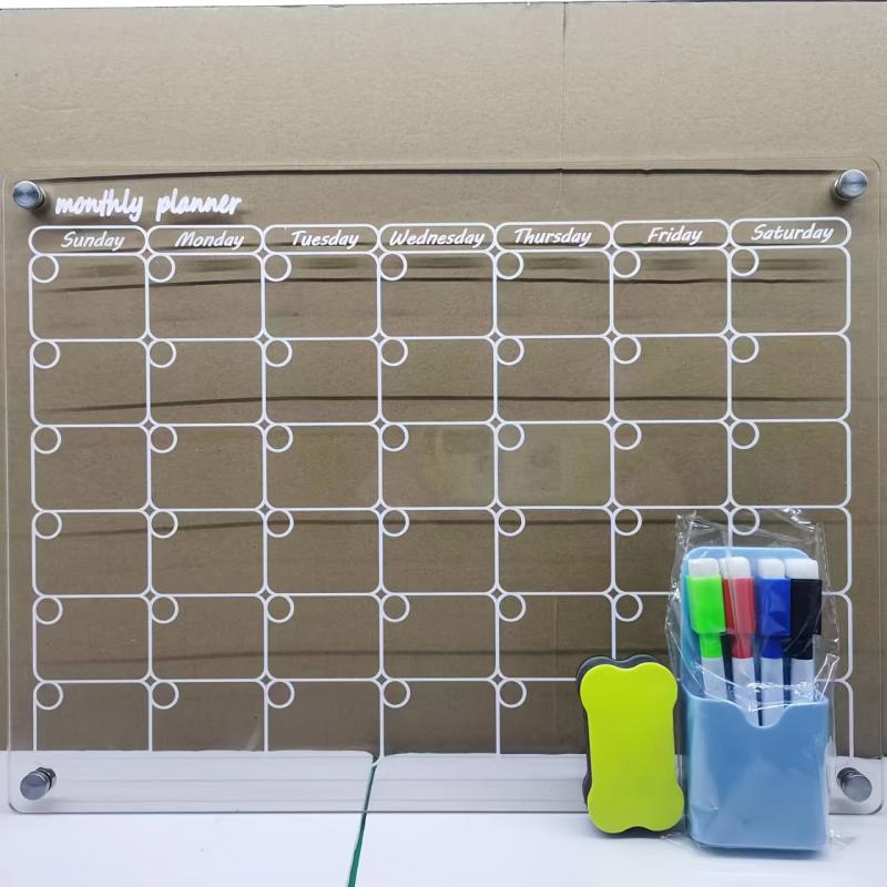 Acrylic Magnetic Dry Erase Board Calendar