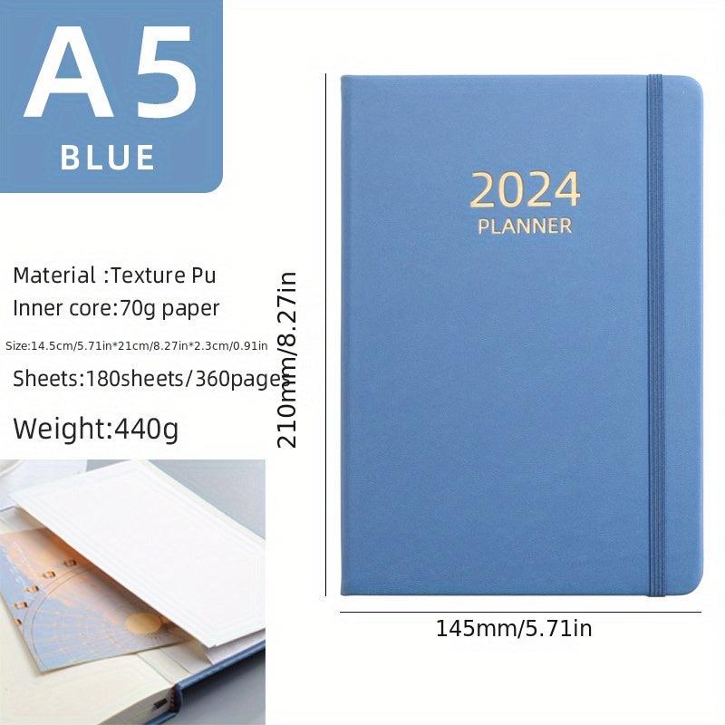 A5 Calendar Planner Leather Notebook Monthly Index