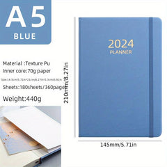 A5 Calendar Planner Leather Notebook Monthly Index