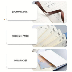 A5 Calendar Planner Leather Notebook Monthly Index