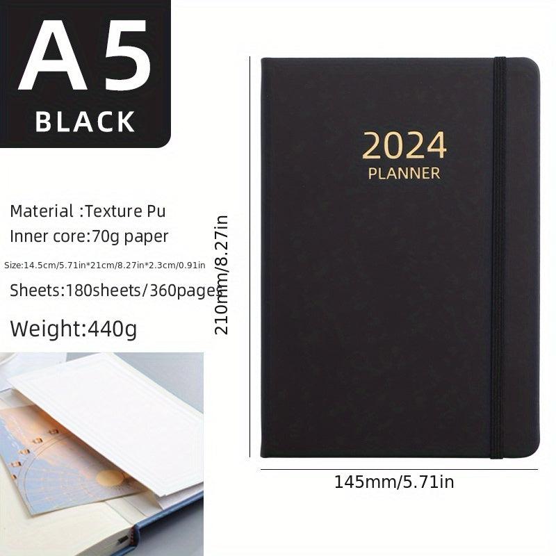 A5 Calendar Planner Leather Notebook Monthly Index