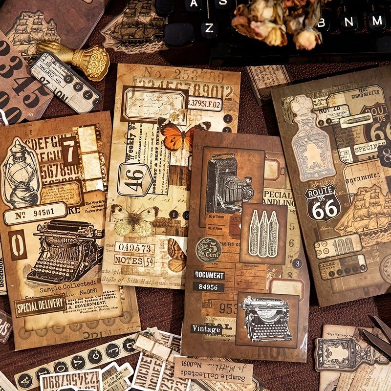 46 Sheets Vintage Scrapbook Paper Book DIY Scrapbooking Supplies