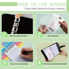 A6 Budget Book Splicing - Durable Mini Budget Planner with Expense Tracking
