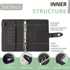 A6 Budget Book Splicing - Durable Mini Budget Planner with Expense Tracking