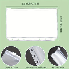 A6 Budget Book Splicing - Durable Mini Budget Planner with Expense Tracking
