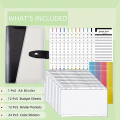 A6 Budget Book Splicing - Durable Mini Budget Planner with Expense Tracking