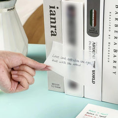 500 Sheets Transparent Waterproof Sticky Notes for Office with Message Strips