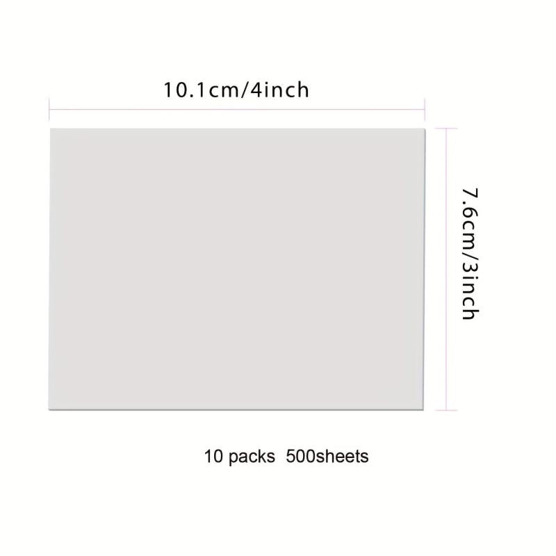 500 Sheets Transparent Waterproof Sticky Notes for Office with Message Strips