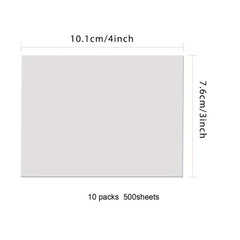 500 Sheets Transparent Waterproof Sticky Notes for Office with Message Strips