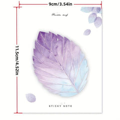 1pc Various Leaves Collection Self Adhesive Memo Pad Sticky Notes