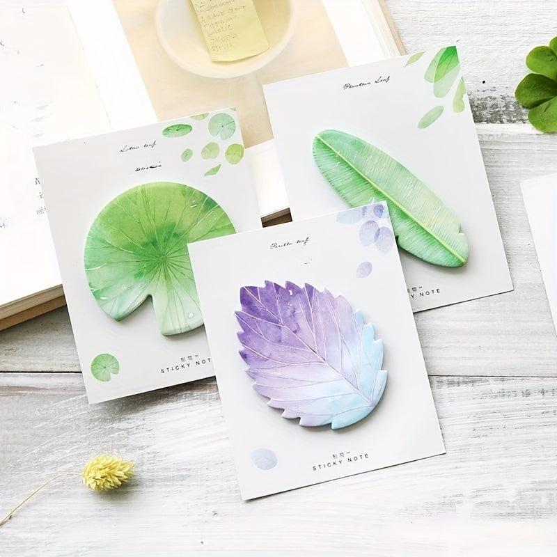 1pc Various Leaves Collection Self Adhesive Memo Pad Sticky Notes