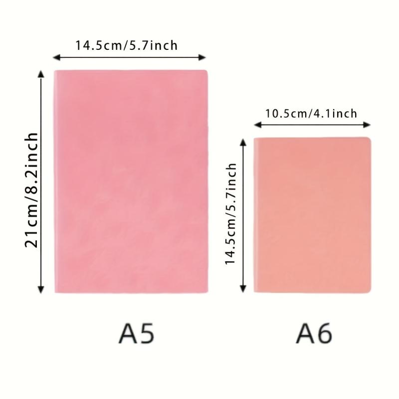 A5 A6 Rainbow Edge Notebook Student Record School Office Pink Rose Red Random