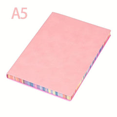 A5 A6 Rainbow Edge Notebook Student Record School Office Pink Rose Red Random
