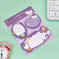 60 Sheets Cartoon Combo Rabbit And Bear Sticky Notes