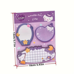 60 Sheets Cartoon Combo Rabbit And Bear Sticky Notes