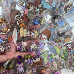 Sweetheart Girl Luggage Stickers For Journal Books Waterproof Notebook Material