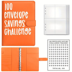 100 Envelopes Challenge Binder & Budget Binder with 25 Sheets Card Film