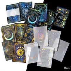 15pcs Retro Collage Handbook Background Paper Scrapbooking Diy Diary Lable