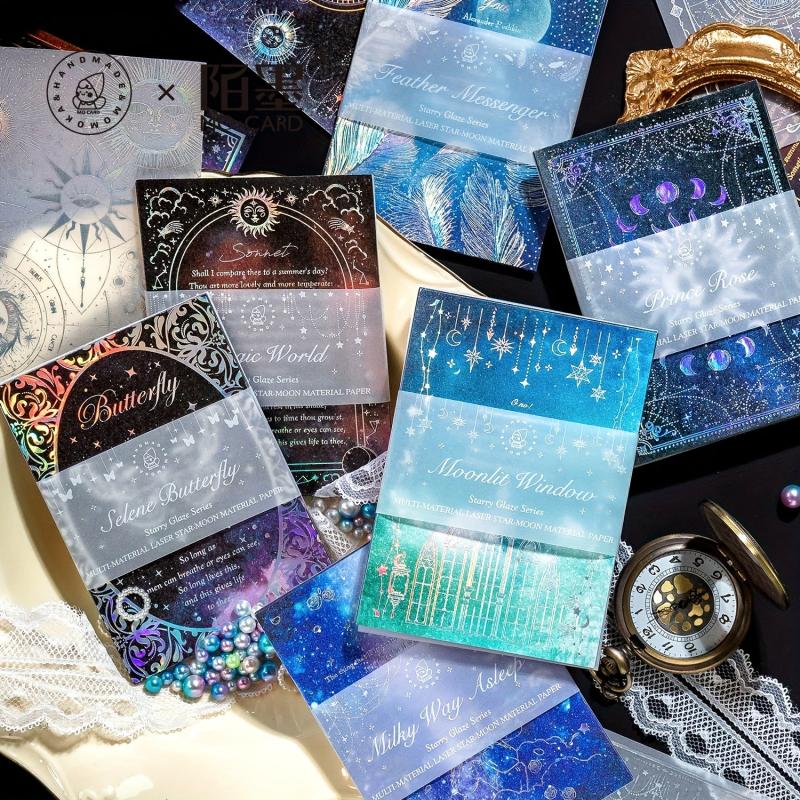 15pcs Retro Collage Handbook Background Paper Scrapbooking Diy Diary Lable
