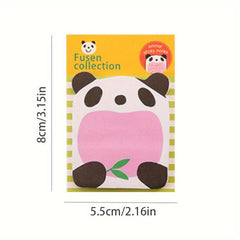 8pcs Zoo Animals Sticky Notes Set 20 Sheets Removable Self Stick 8.0cm X 5.38cm