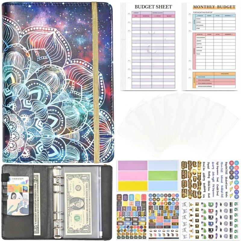 Binder Financial Plan Notebook Leather PU Loose leaf Book