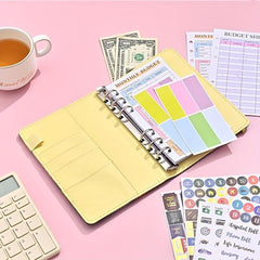 Binder Financial Plan Notebook Leather PU Loose leaf Book