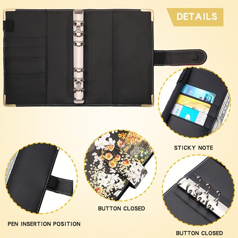 A6 Zipper Bag Printing Loose leaf Folder PU Notebook