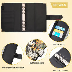 A6 Zipper Bag Printing Loose leaf Folder PU Notebook
