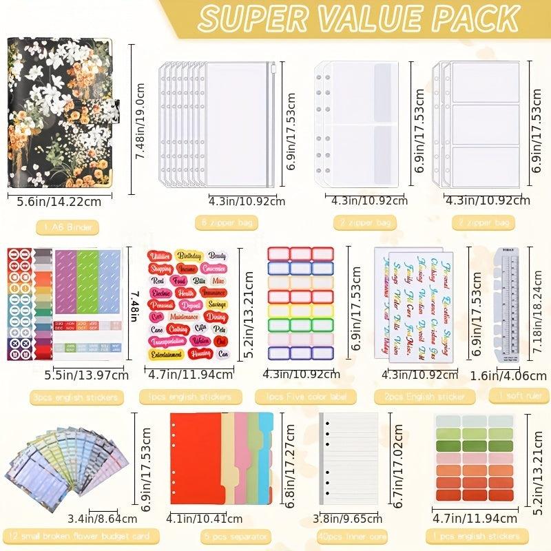 A6 Zipper Bag Printing Loose leaf Folder PU Notebook