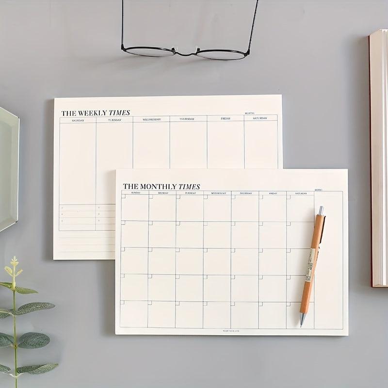 Small Fresh Tearable Monthly Planner Work Week Schedule Notepad